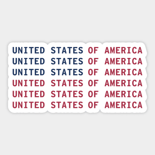 United States of America Flag USA Red White Blue Sticker